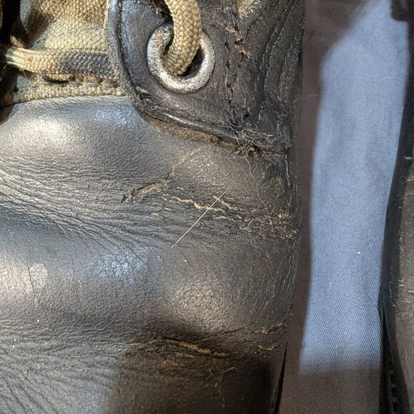 Vintage US Army Vietnam Era Green Canvas & Leather Jungle Combat Boots - Men's 9 - Picture 4 of 12